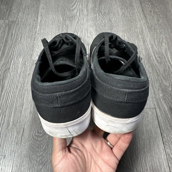 Size 13- Nike Zoom Stefan Janoski Canvas SB Black White Skate Sneakers